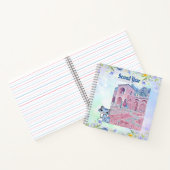 Oude mahal ruïnes tweede jaar kat liefhebbers past notitieboek (Binnen)