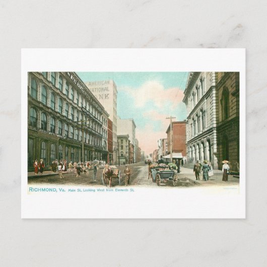 Oude Main Street, Richmond, Virginia Briefkaart (Voorkant)