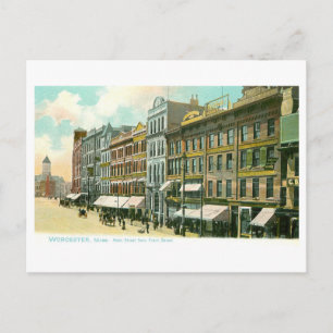 Oude Main Street, Worcester, Massachusetts Briefkaart