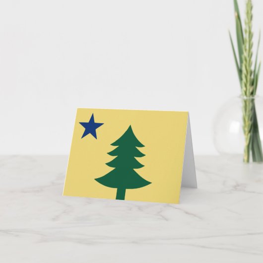 Oude Maine Flag Note Card Kaart (Voorkant)