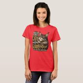 Oude Maine Kat Houding T-shirt (Voorkant volledig)