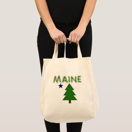 Oude Maine Vlag Tote Bag (Voorkant (product))
