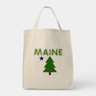 Oude Maine Vlag Tote Bag