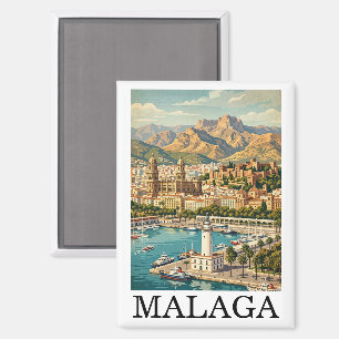 Oude Malaga Spanje Reis Kunstwerk Magneet
