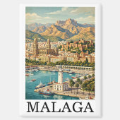 Oude Malaga Spanje Reis Kunstwerk Magneet (Voorkant)