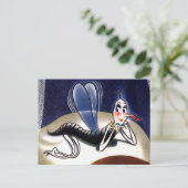 Oude Malaria Muggen Dame Briefkaart (Staand voorkant)