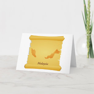 Oude Maleisische landkaartrol Oude Wereld Reis Kaart