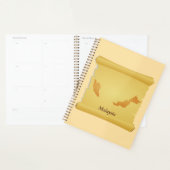 Oude Maleisische landkaartrol Oude Wereld Reis Planner (Display)