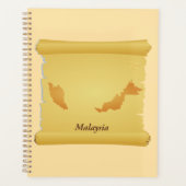 Oude Maleisische landkaartrol Oude Wereld Reis Planner (Voorkant)