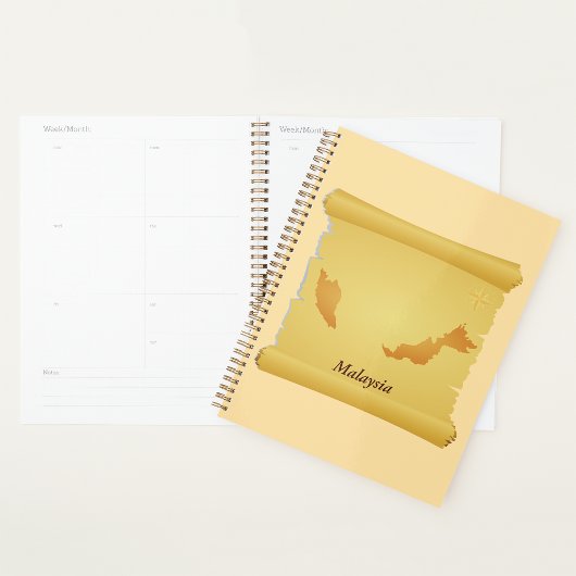 Oude Maleisische landkaartrol Oude Wereld Reis Planner