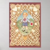 Oude malse Valentijnsdag, jongen op de weide Poster (Voorkant)