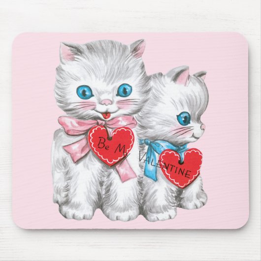 Oude malse Valentijnsdagkatten, Fluffy Kittens Muismat (Voorkant)