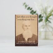 Oude Man Bad Hair Day Briefkaart (Staand voorkant)