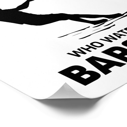 Oude Man Barefoot Barefooting skiën Water sport Poster (Hoek)