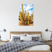 Oude Man Cactus portret, Mexico Canvas Afdruk (Insitu (Slaapkamer))