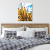Oude Man Cactus portret, Mexico Canvas Afdruk (Insitu (Slaapkamer))