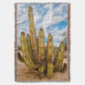Oude Man Cactus portret, Mexico Deken (Voorkant Verticaal)
