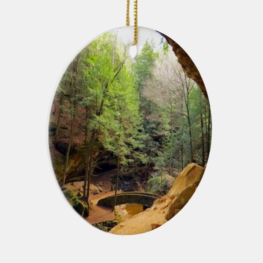 Oude Man Cave Keramisch Ornament (Rechts)