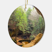 Oude Man Cave Keramisch Ornament (Links)