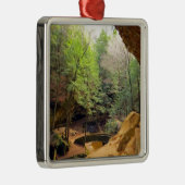 Oude Man Cave Metalen Ornament (Rechts)