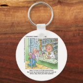 Oude Man & De Apotheek Grappige Offbeat Cartoon Ca Sleutelhanger (Voorkant)