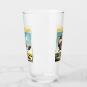 Oude Man Die Gazon Water Geef Glas (Links)