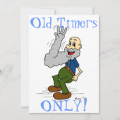 Oude Man die op de zijkant zwaait "Oude Tijdopneme Kaart (Voorkant)