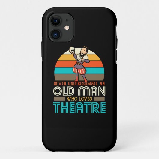 Oude Man die van theater houdt Case-Mate iPhone Case (Achterkant)