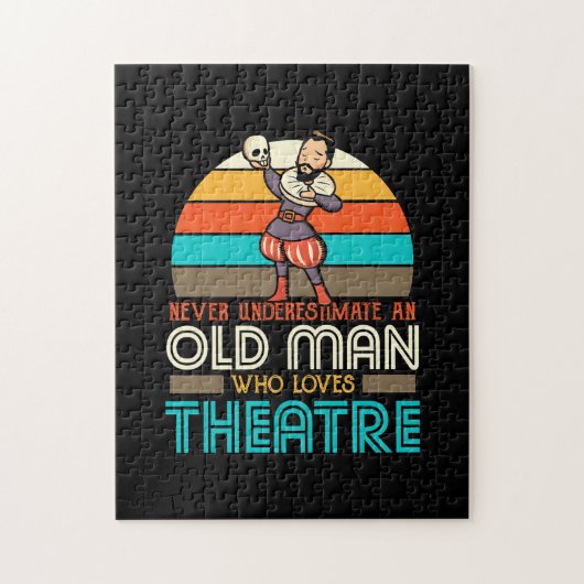 Oude Man die van theater houdt Legpuzzel (Verticaal)