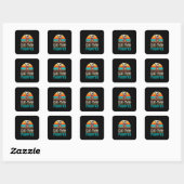 Oude Man die van theater houdt Vierkante Sticker (Vel)