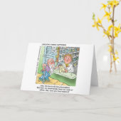 Oude Man en apotheker grappige offbeat Cartoon cad Kaart (Gele Bloem)