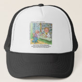 Oude Man en apotheker grappige offbeat Cartoon cad Trucker Pet (Voorkant)