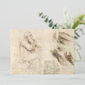 Oude man en waterschets van Leonardo da Vinci (Staand voorkant)