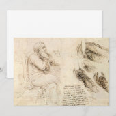 Oude man en waterschets van Leonardo da Vinci (Voorkant / Achterkant)