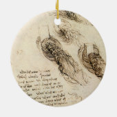 Oude man en waterschets van Leonardo da Vinci Keramisch Ornament (Achterkant)