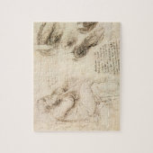 Oude man en waterschets van Leonardo da Vinci Legpuzzel (Verticaal)
