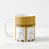 Oude Man Geweldige Hiker Koffiemok (Links)