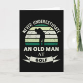 Oude man golf grappige golf cadeaus vader kaart (Voorkant)