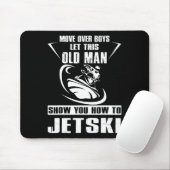 Oude man hoe jetski cool grappig jet-ski jetskiën muismat (Met muis)