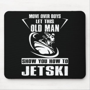Oude man hoe jetski cool grappig jet-ski jetskiën muismat