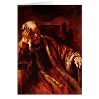Oude Man in Armstoel door Rembrandt van Rijn