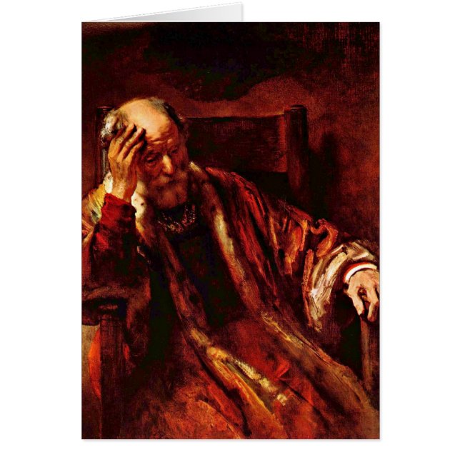 Oude Man in Armstoel door Rembrandt van Rijn (Voorkant)