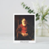 Oude Man in Armstoel door Rembrandt van Rijn Briefkaart (Staand voorkant)