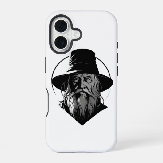 Oude man iPhone 16 case Hoesje (Achterkant)