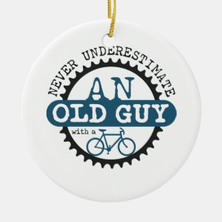 Oude man keramisch ornament