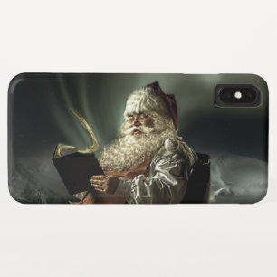 Oude Man kerstman die zijn lijst leest Case-Mate iPhone Case