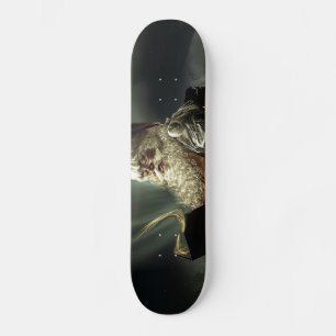 Oude Man kerstman die zijn lijst leest Persoonlijk Skateboard