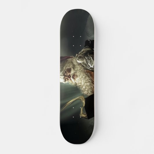 Oude Man kerstman die zijn lijst leest Persoonlijk Skateboard (Voorkant)