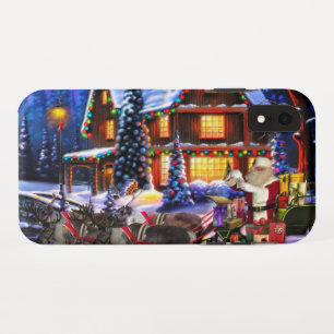 Oude Man kerstman en rendier Case-Mate iPhone Case