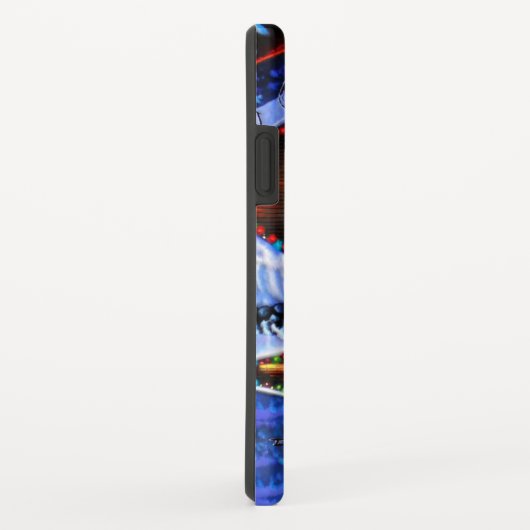 Oude Man kerstman en rendier Case-Mate iPhone Case (Achterkant/rechts)